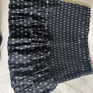 Elegant Navy Patterned Skirt